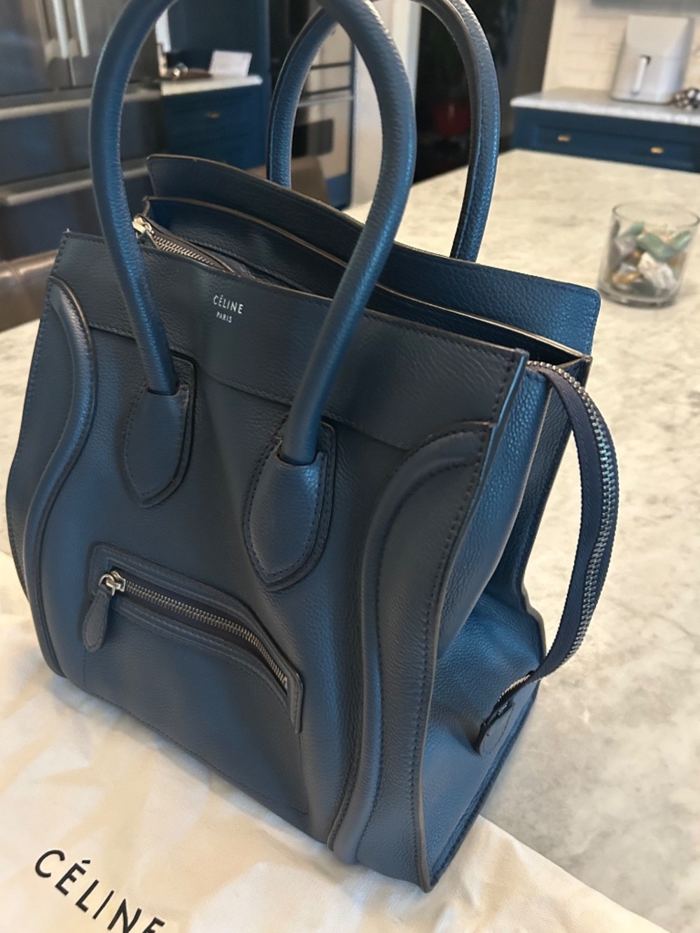 CÉLINE Mini Luggage Tote in Gray, Phoebe Philo Era, Like New, Authentic - Picture 4 of 13